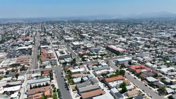アメリカ合衆国カリフォルニア州サンディエゴのノースパーク地区の航空写真 — ストック動画