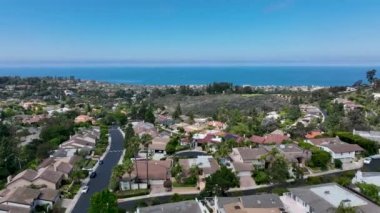 Aerial view of La Jolla with big villas, San Diego, California, USA