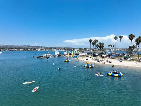 Aerial View Mission Bay Water Sports Zone San Diego Famous — Stok fotoğraf