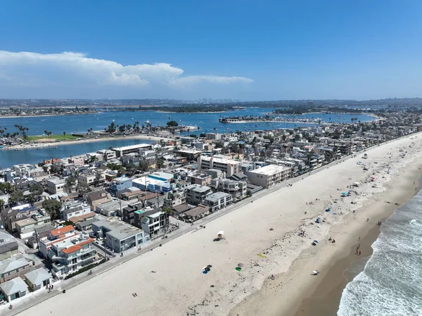 Letecký Pohled Mission Bay Pláž San Diegu Kalifornii Usa Slavná — Stock fotografie