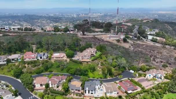 Aerial View Jolla Big Villas San Diego California Usa — Wideo stockowe