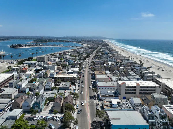 Kilátás Mission Bay Strandra San Diegóban Kaliforniában Egyesült Államok Híres — Stock Fotó
