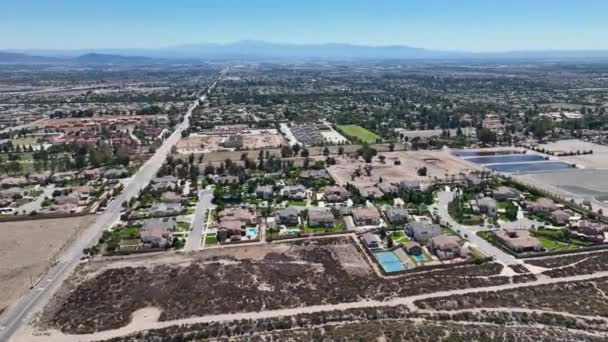 Aerial View Rancho Cucthe Délre Található Hegy Lábánál San Gabriel — Stock videók