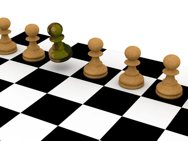 Brave pawn — Stock Photo, Image