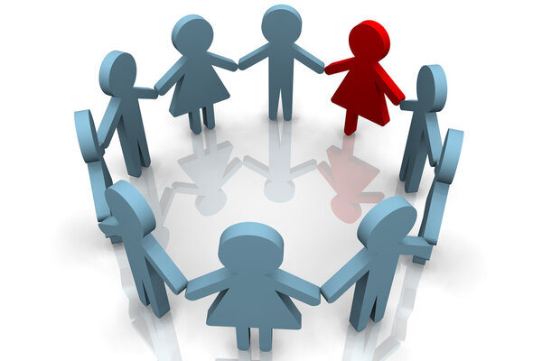 Circle of solidarity blue