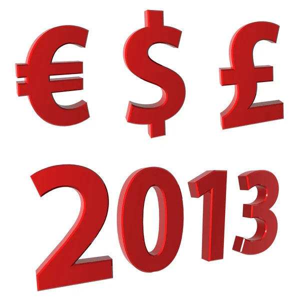 2013 € $ £ — 图库照片