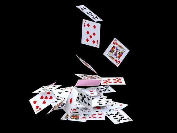 Fall of cards — Stock Photo, Image