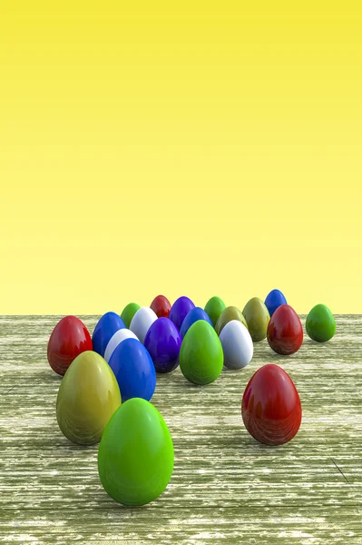 Multicolored easter eggs — Stock Photo, Image