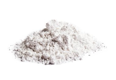 Zinc iodide or Zn2 iodide, white powder. Chemical compound of zinc and iodine isolated on white background