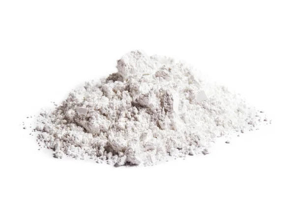 Zinc iodide or Zn2 iodide, white powder. Chemical compound of zinc and iodine isolated on white background