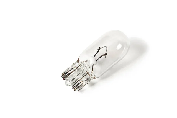 Car Halogen Bulb W5W Isolated White Background Clipping Path — Stock Photo, Image