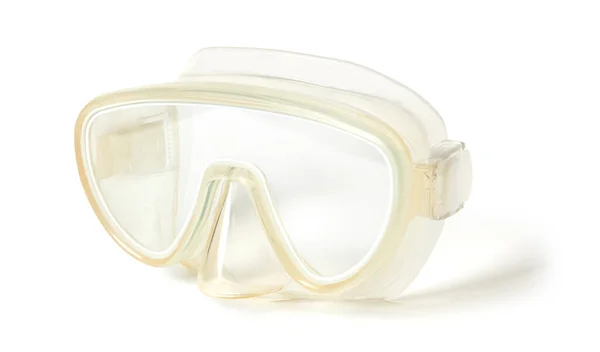 Máscara Silicone Para Snorkeling Mergulho Fundo Branco Com Caminho Recorte — Fotografia de Stock