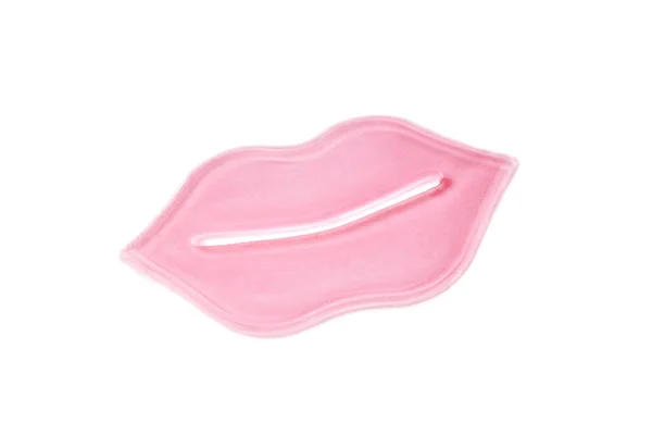 Rózsaszín Hidrogél Ajkak Tapasz Elszigetelt Fehér Alapon Koreai Kozmetikumok Kozmetológia — Stock Fotó