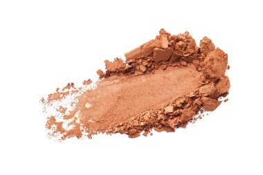 Ocher 'ın göz farı lekesi beyaza izole edilmiş. Güzellik, moda, festival ve makyaj konsepti.