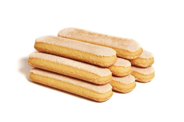Italian Cookie Savoiardi Lady Finger Sweet Biscuits Sponge Cookies Tiramisu — стокове фото