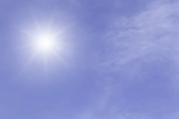 Sunlight in blue sky — Stock Photo, Image