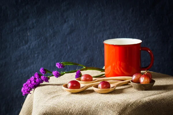 静物红葡萄 — 图库照片