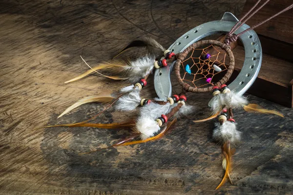 Kožené dream catcher — Stock fotografie