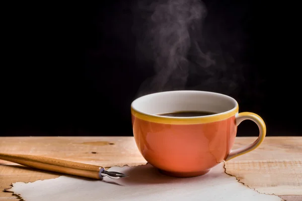 Hot coffee with stream — Stock Photo, Image