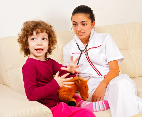 Wenig fröhlicher Patient — Stockfoto