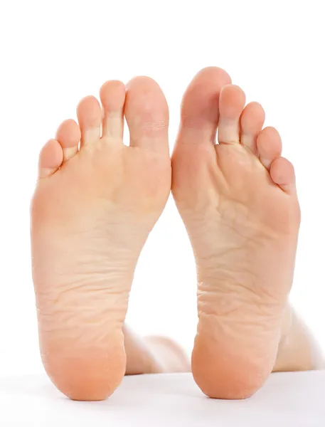Feet Isoalted On White — Stock Photo, Image