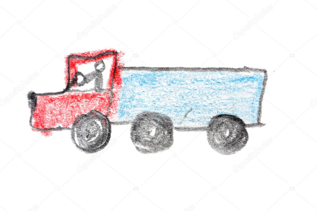 Truck drawn by child