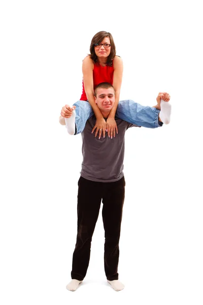 Casal jovem se divertindo juntos — Fotografia de Stock