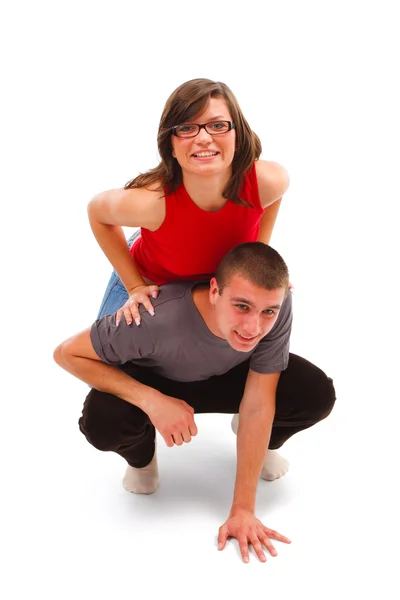 Casal jovem se divertindo juntos — Fotografia de Stock