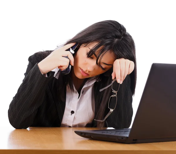 Cansado de llamadas telefónicas — Foto de Stock