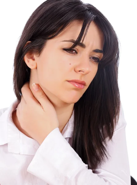 Woman with Neckache — Stock Photo, Image