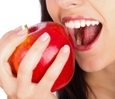 Big Red Apple Bitten Shortly clipart
