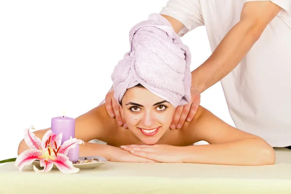 Godendo il massaggio — Foto Stock