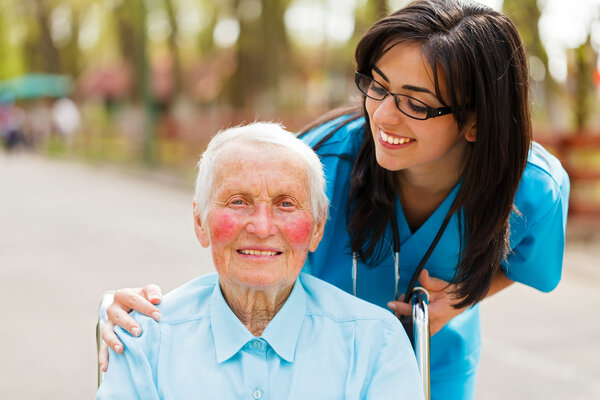 Caring Look over Patient