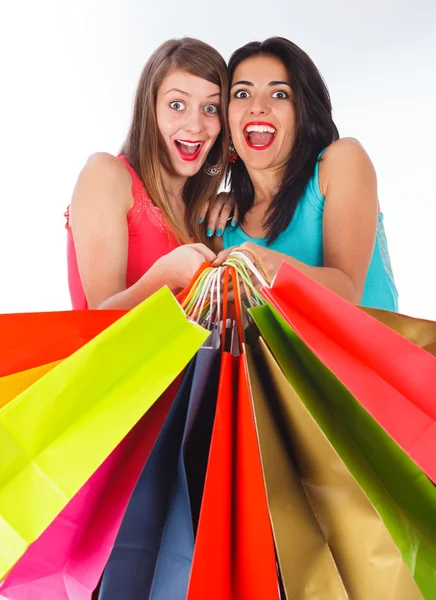 Giornata dello shopping eccitata — Foto Stock