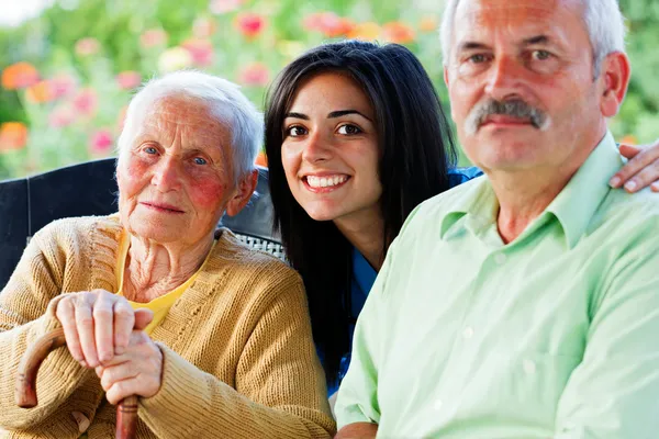 Nurse with Seniors — Stock Photo, Image