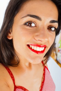güzel bir kadının selfportrait