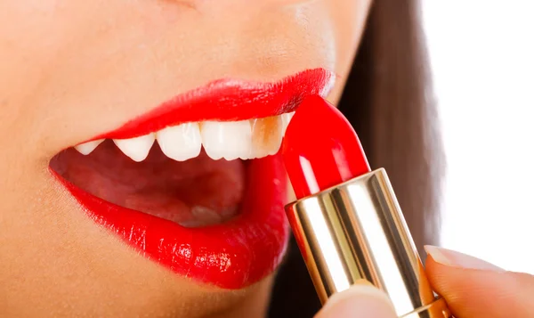 Idealne usta tylko Najlepsza szminka — Zdjęcie stockowe