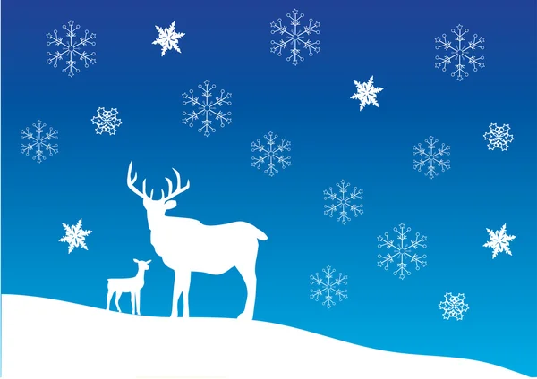 Reindeer Card — Stock Vector