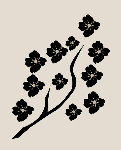 Rama floral — Vector de stock