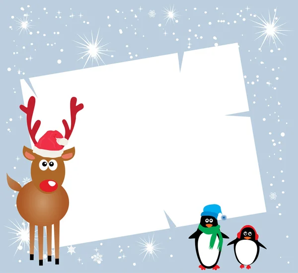 Card With Rudolf — Stock Vector