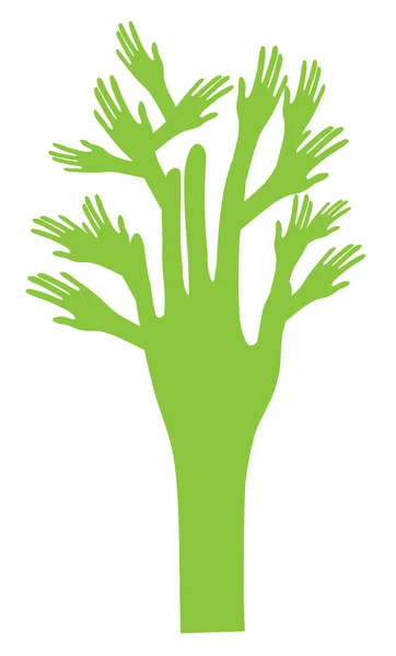 Αφηρημένη χέρι δέντρο — Διανυσματικό Αρχείο