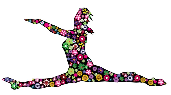 Floral χορεύτρια — Διανυσματικό Αρχείο