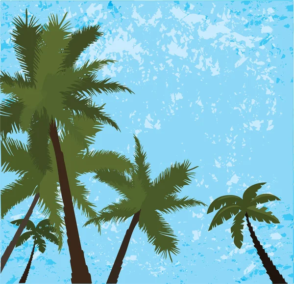 Zielone palmy — Wektor stockowy