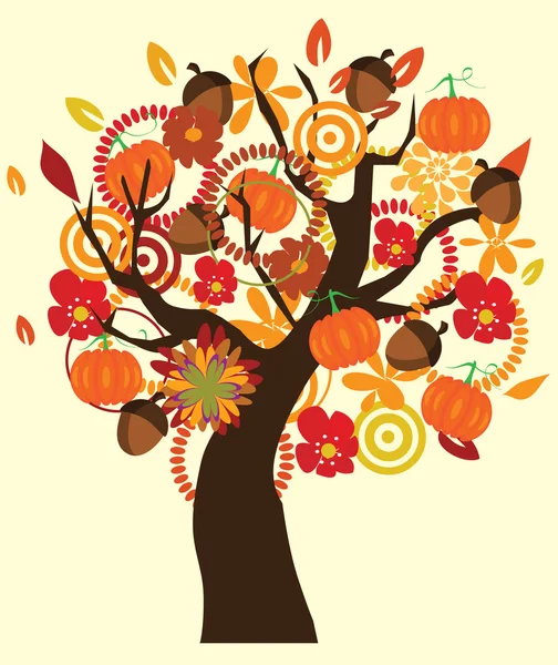 Tree in fall — Stock Vector