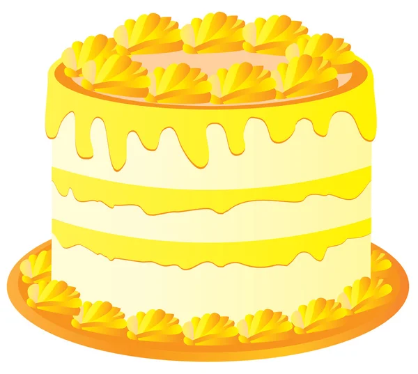Lemon cake — Stock Vector
