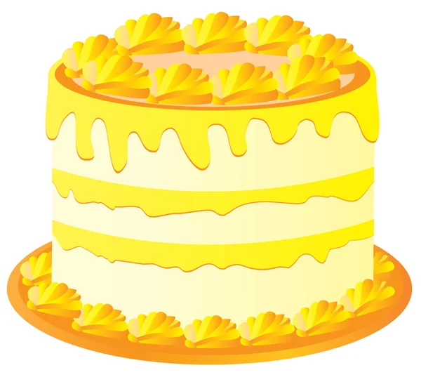 Pastel de limón — Vector de stock