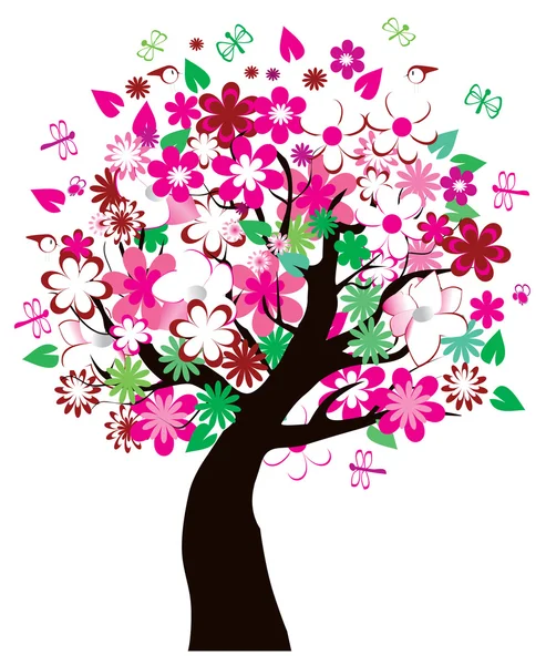 Floral Tree — Stock Vector