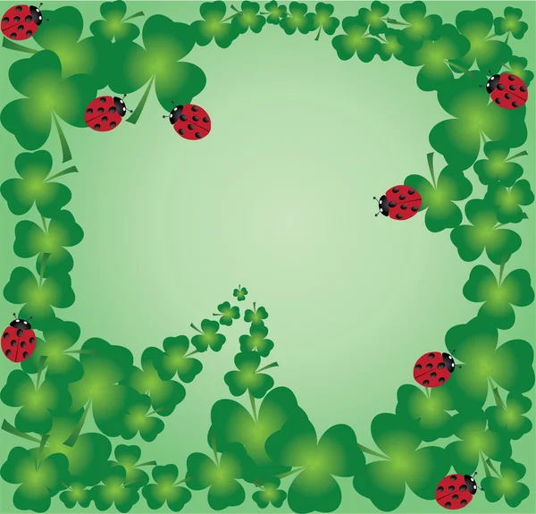 Shamrock frame — Stock Vector