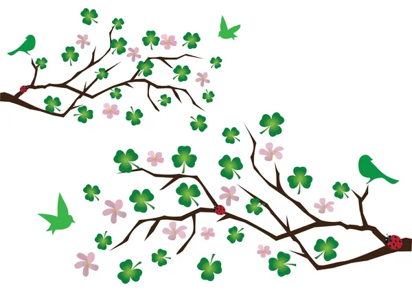 Shamrock takken — Stockvector