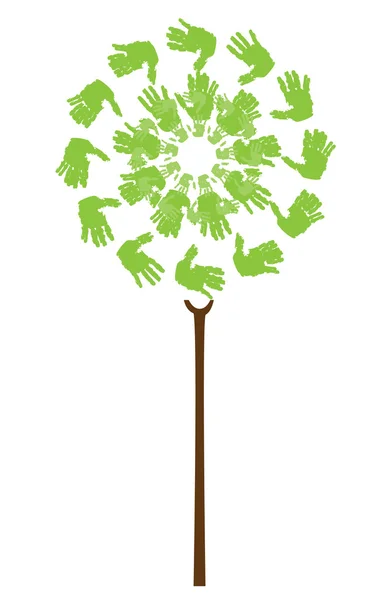 Tree Hand — Stock Vector